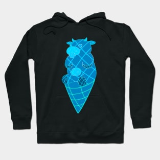 Sim-Moo-Lation  - Cyan - CowLick Hoodie